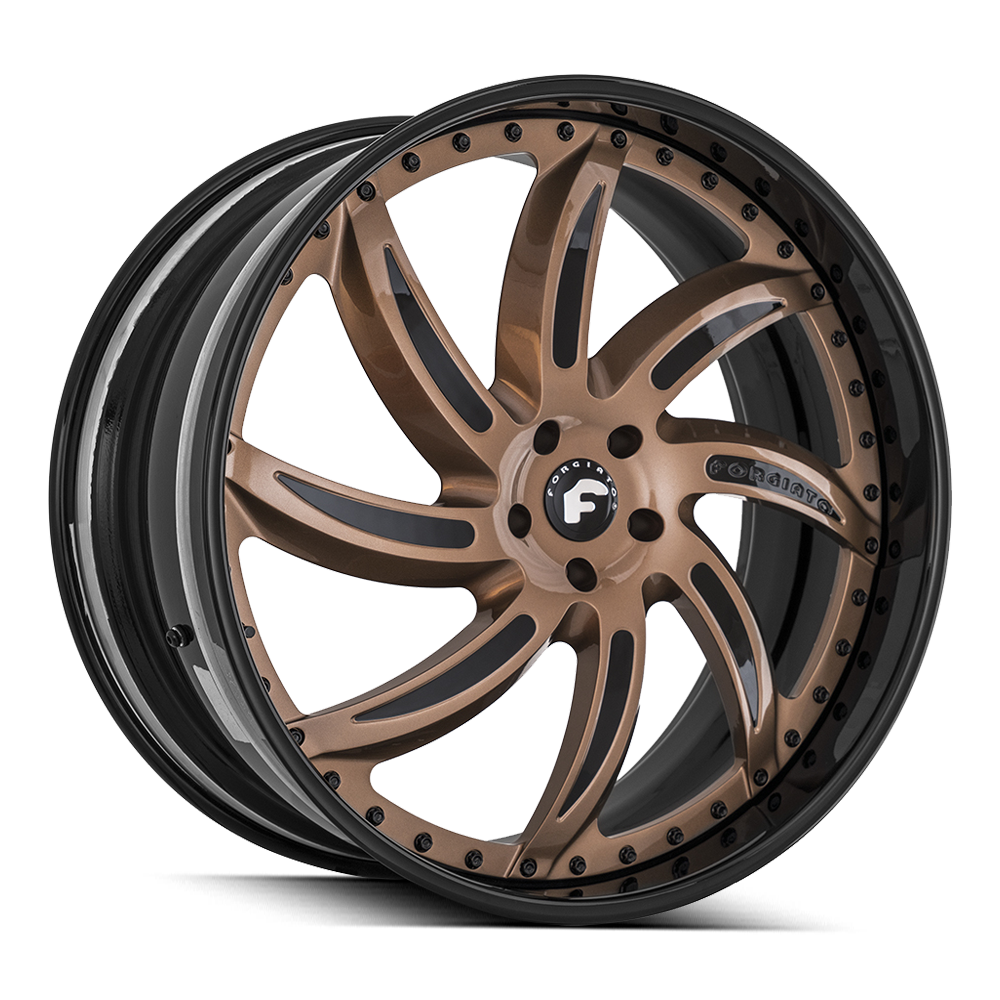 Forgiato Azioni - Black with Brown Inlay